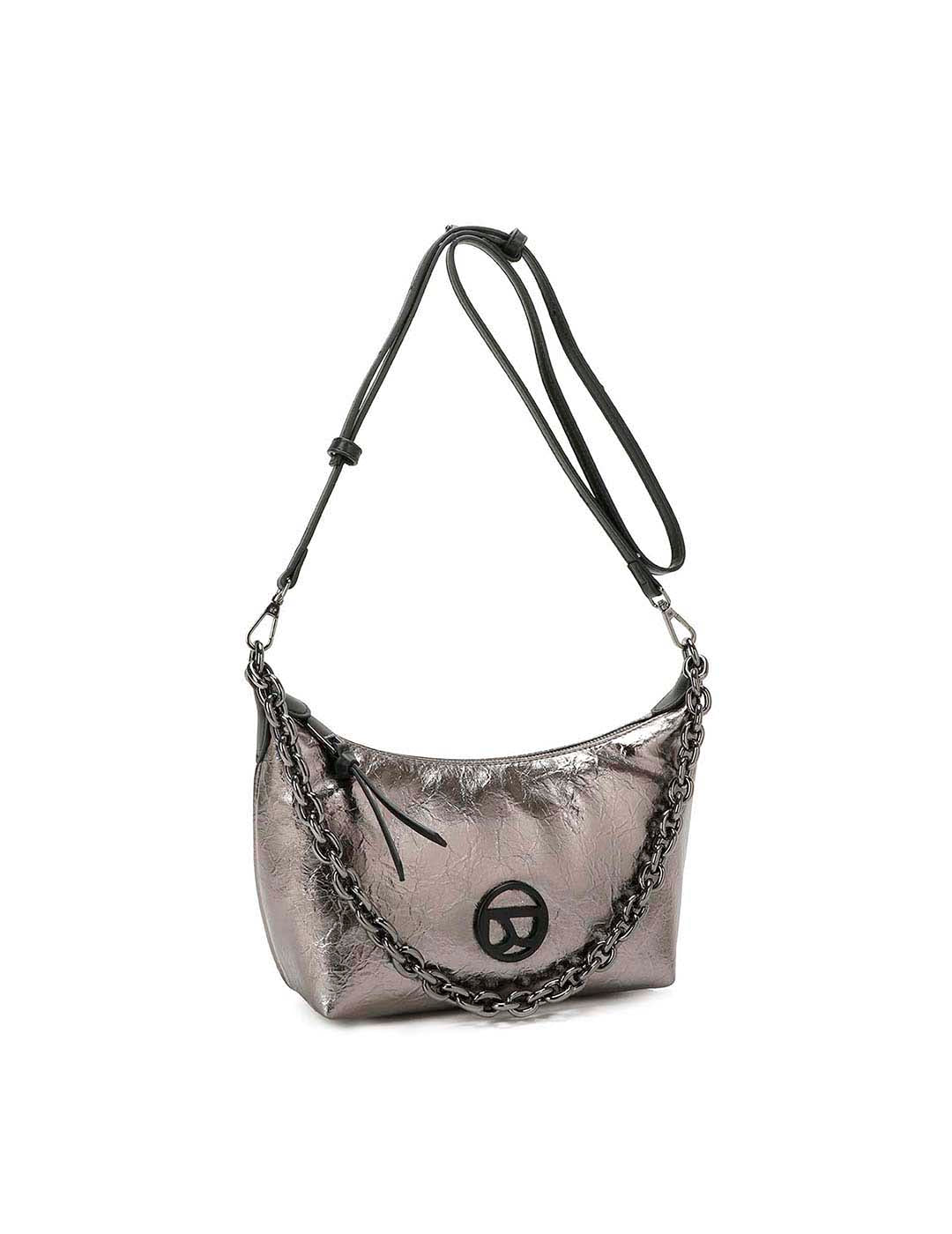 Bolso Bandolera BINNARI Mujer Acero