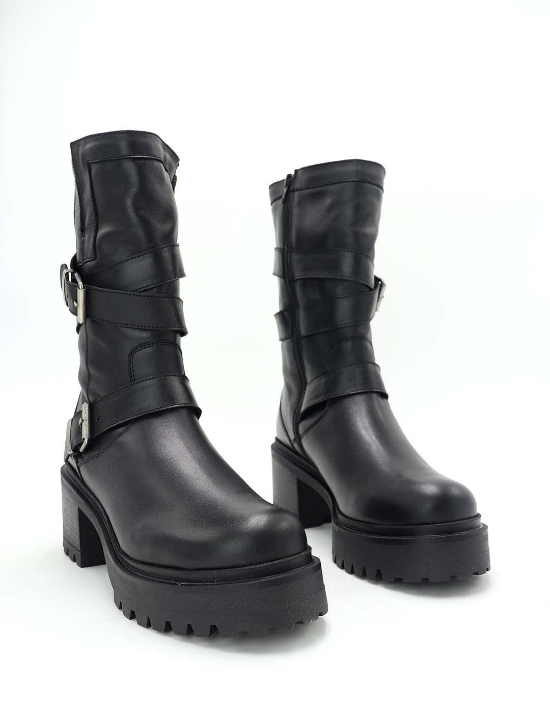 Bota Motorista MERISSELL Mujer Negro