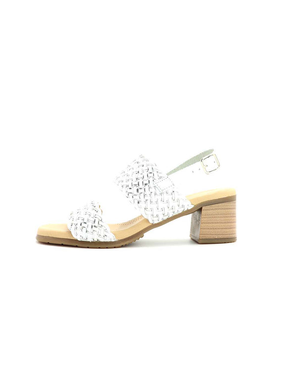 Sandalia Trenzada MERISSELL Mujer Blanco / Plata