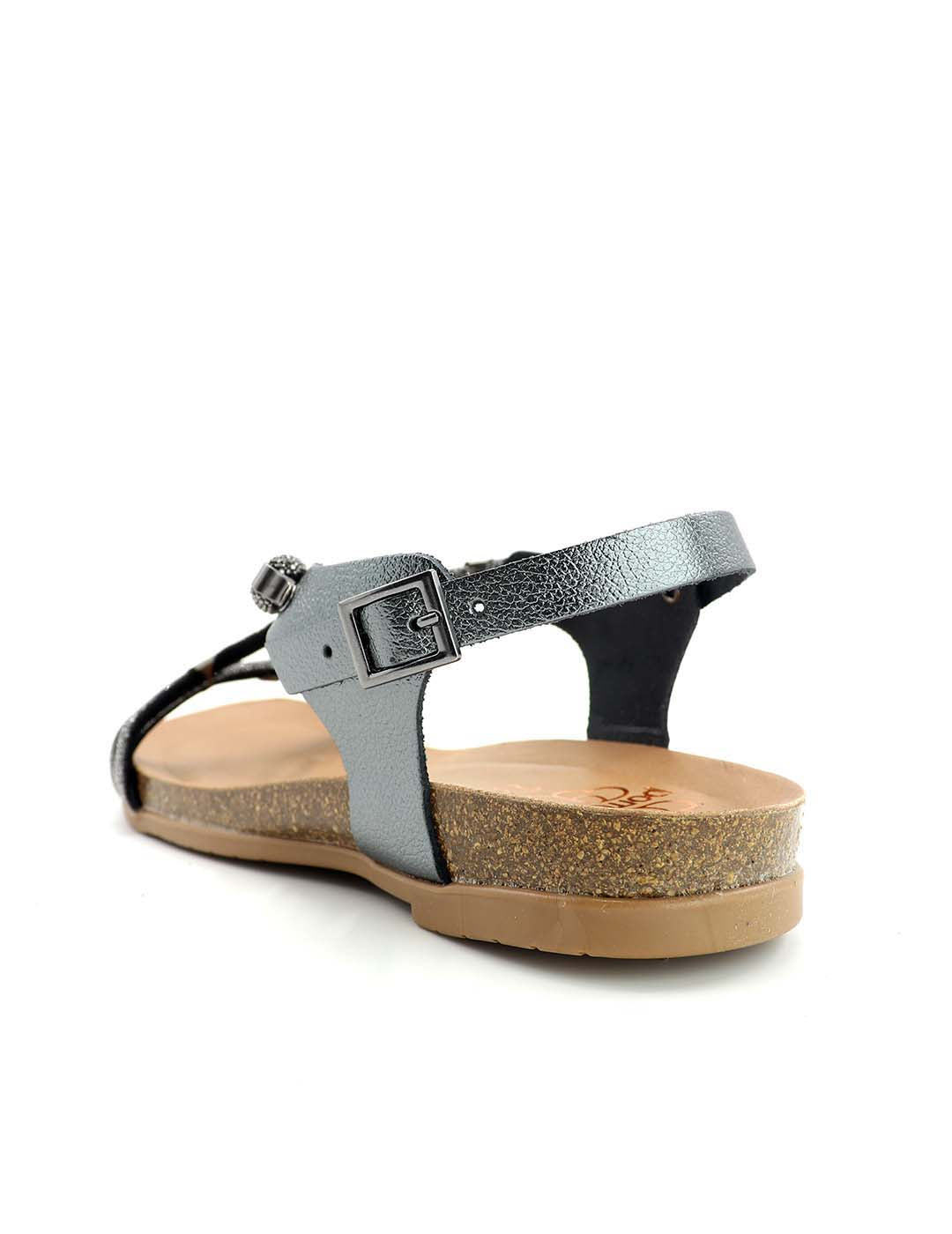 Sandalia Strass PORRONET Mujer Plomo