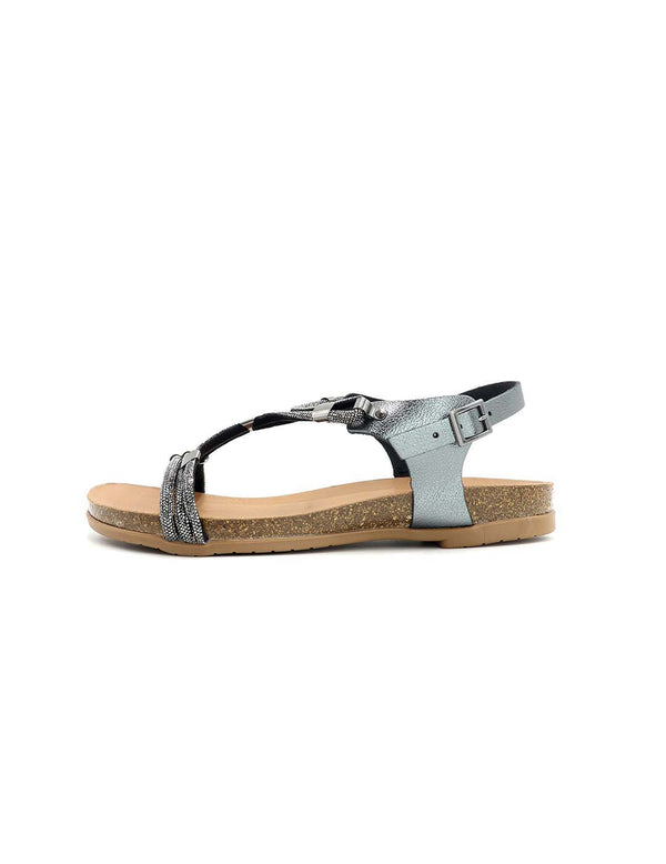 Sandalia Strass PORRONET Mujer Plomo