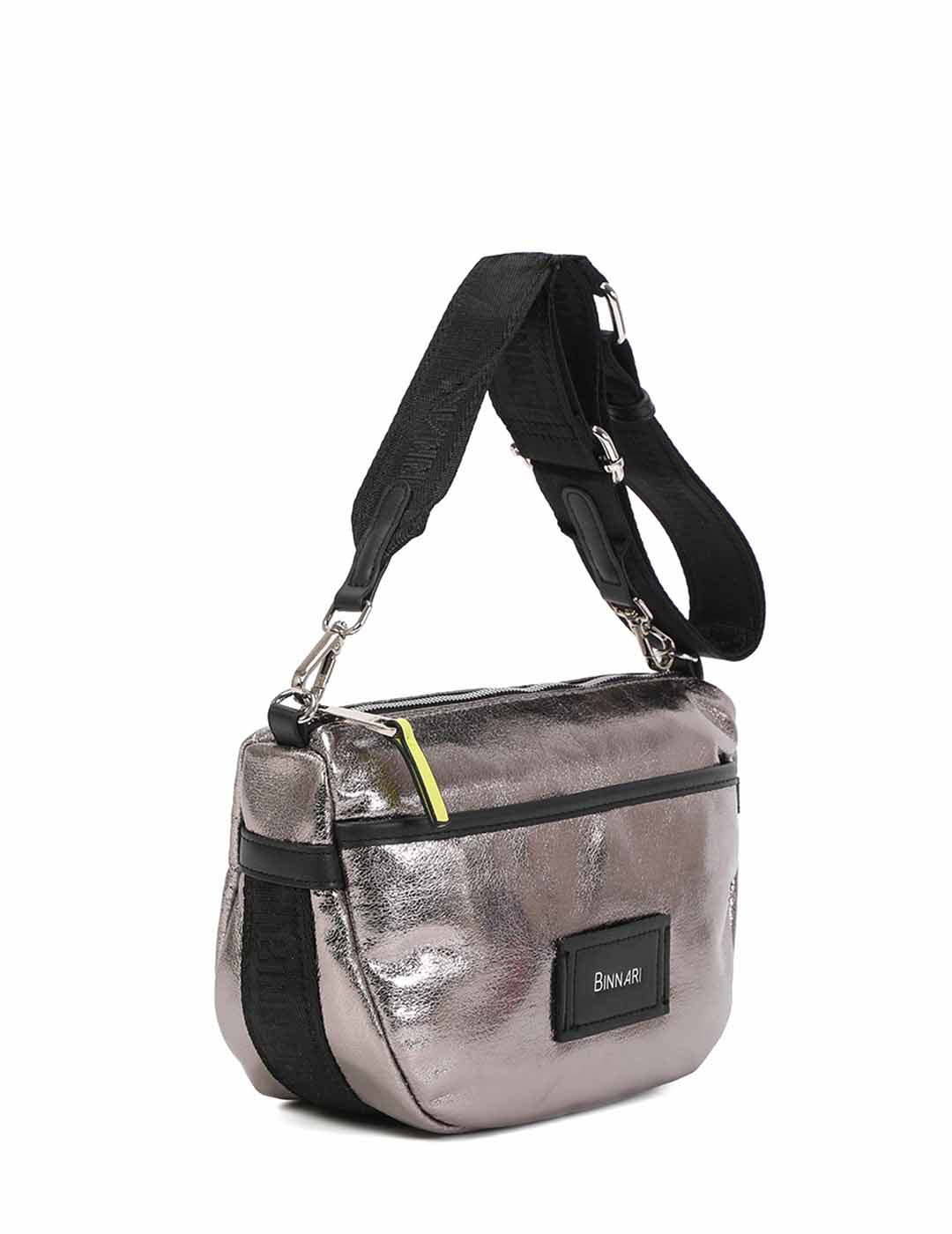 Bolso Bandolera BINNARI Mujer Acero