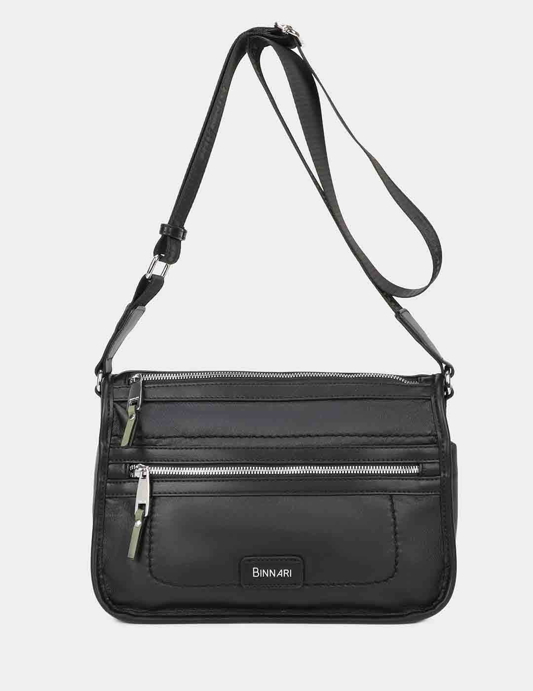 Bolso Bandolera BINNARI Mujer Negro