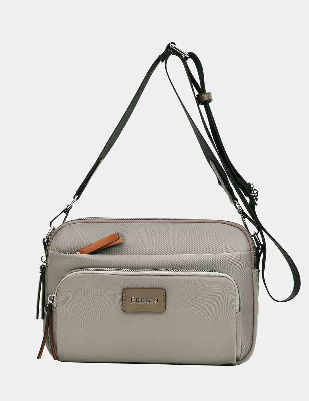 Bolso Bandolera BINNARI Mujer Taupe