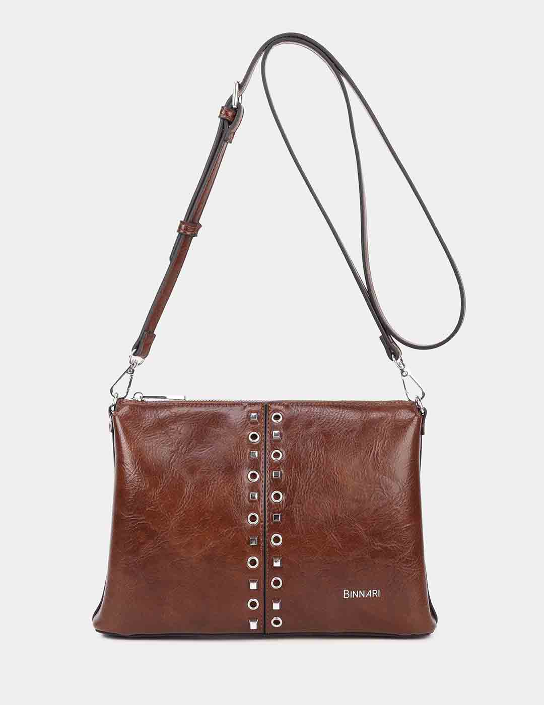 Bolso Bandolera BINNARI Mujer Cuero