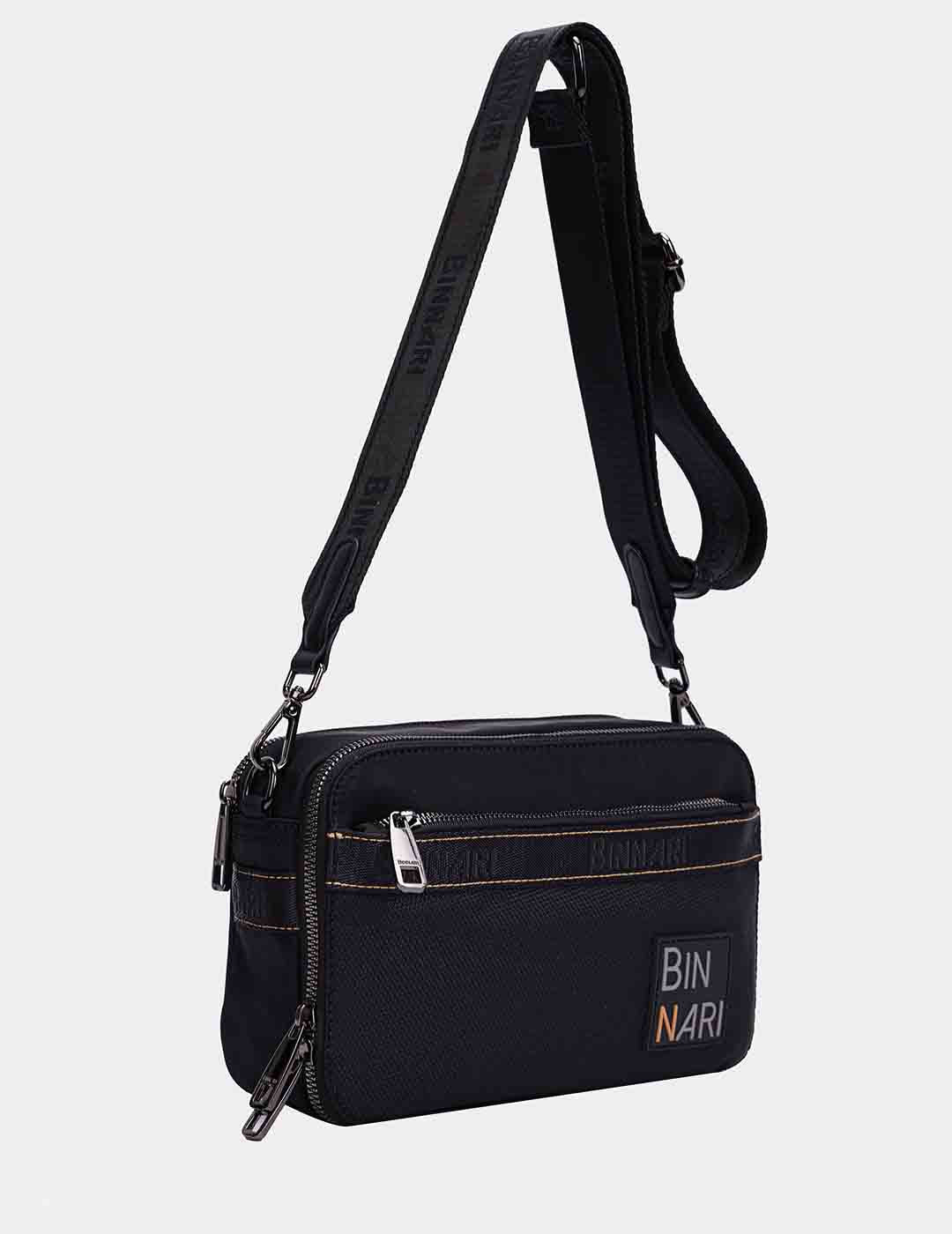 Bolso Bandolera BINNARI Mujer Negro