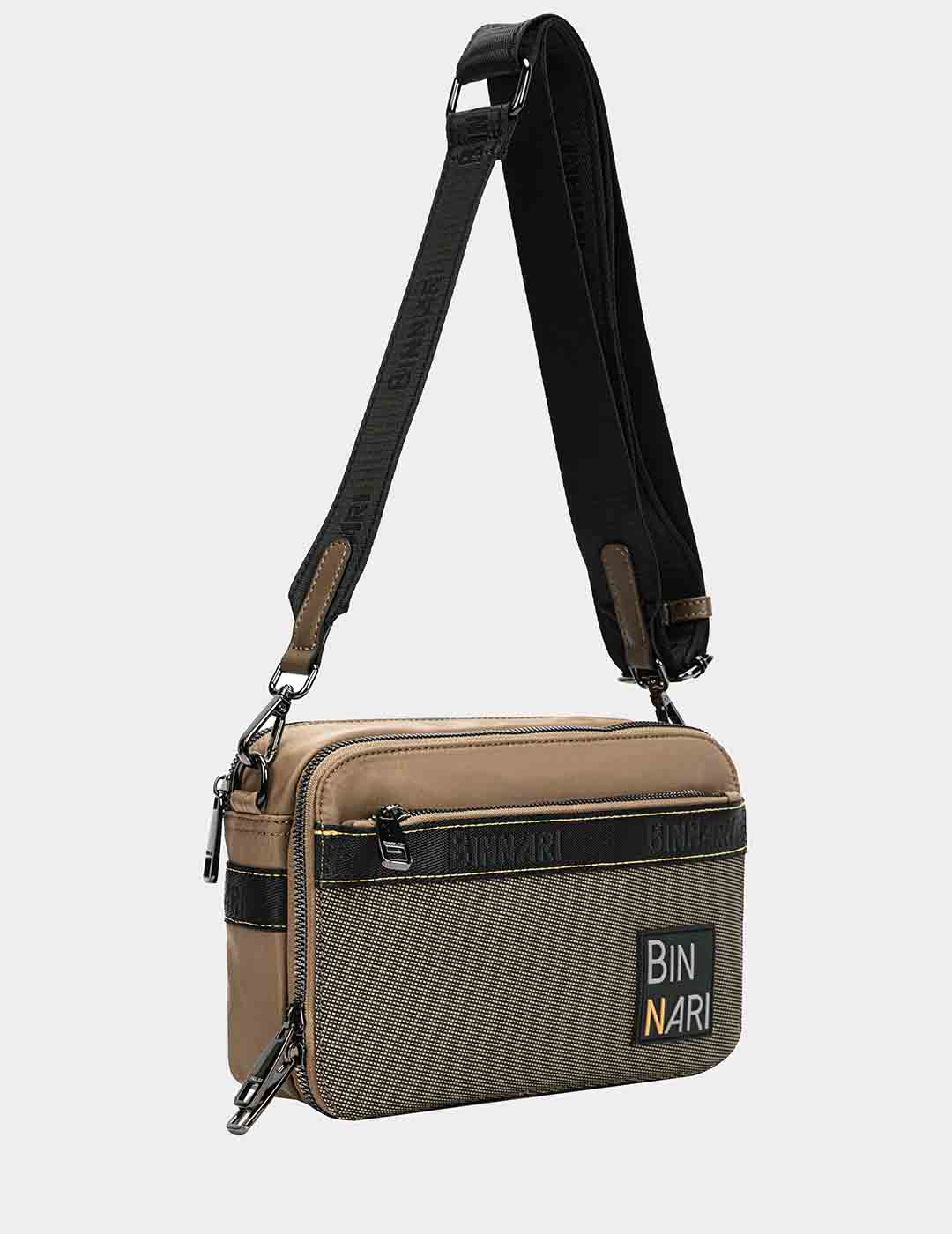 Bolso Bandolera BINNARI Mujer Taupe