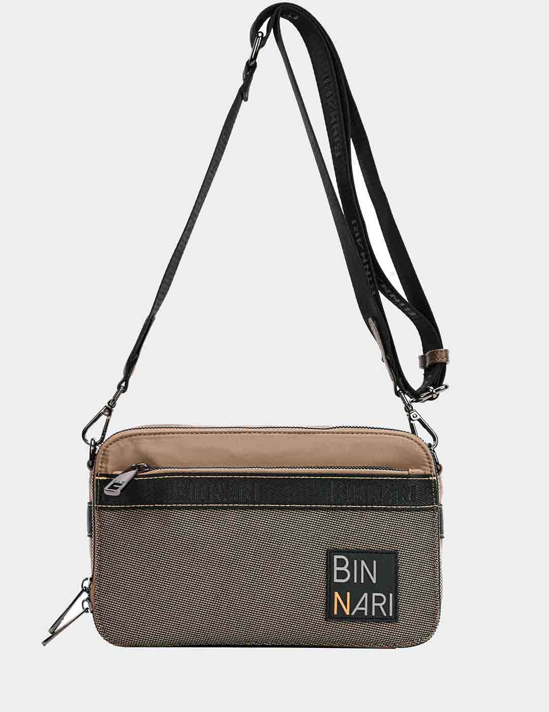 Bolso Bandolera BINNARI Mujer Taupe