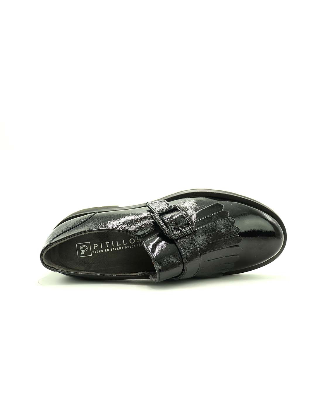 Mocasin Alto PITILLOS Mujer Negro