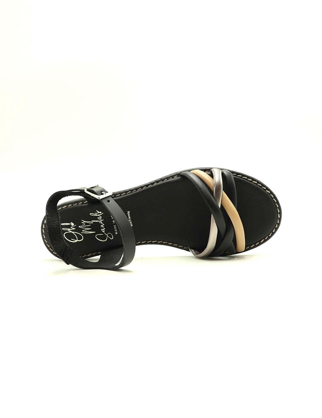 Sandalia OH! MY SANDALS Mujer Negro Multicolor