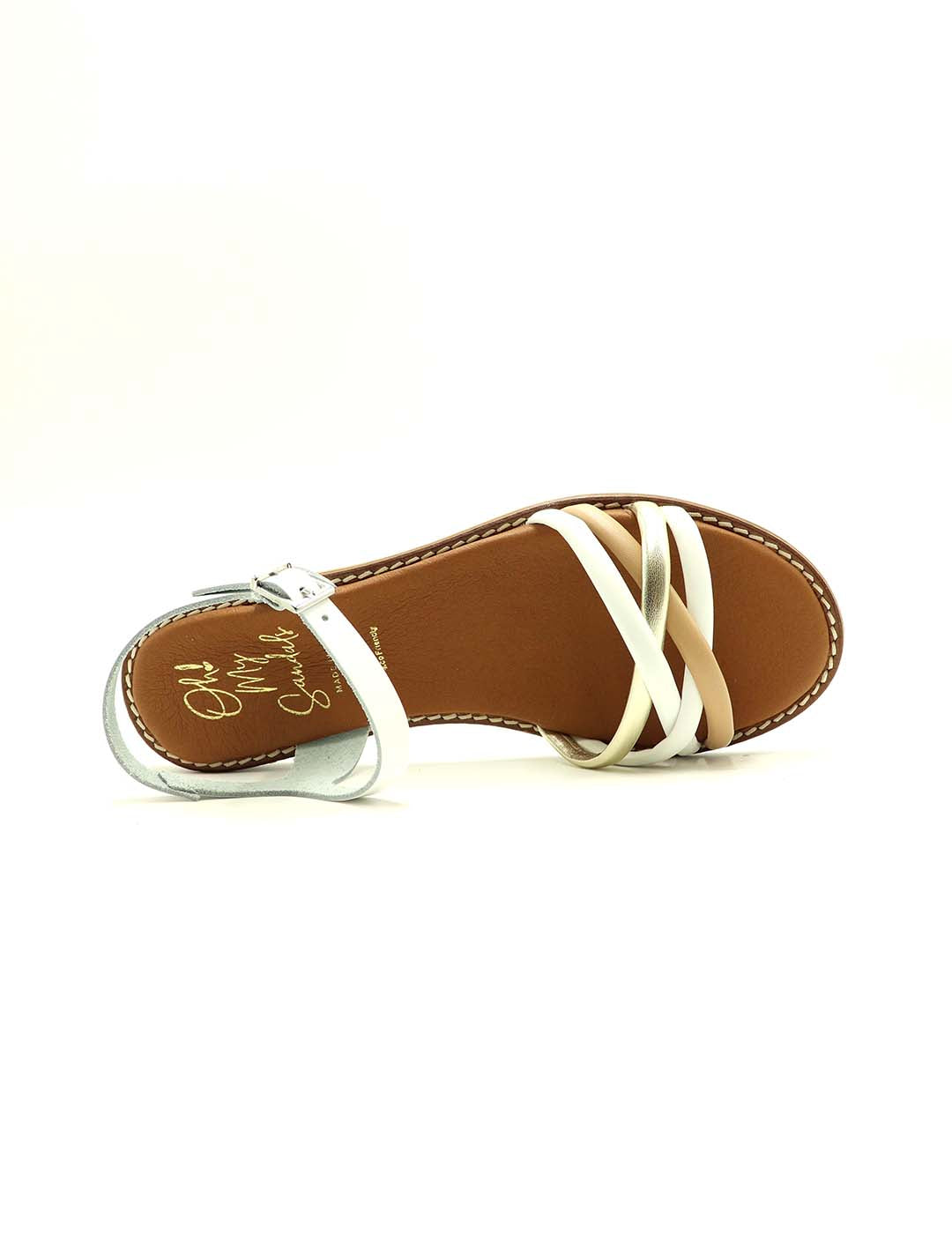 Sandalia OH! MY SANDALS Mujer Blanco Multicolor