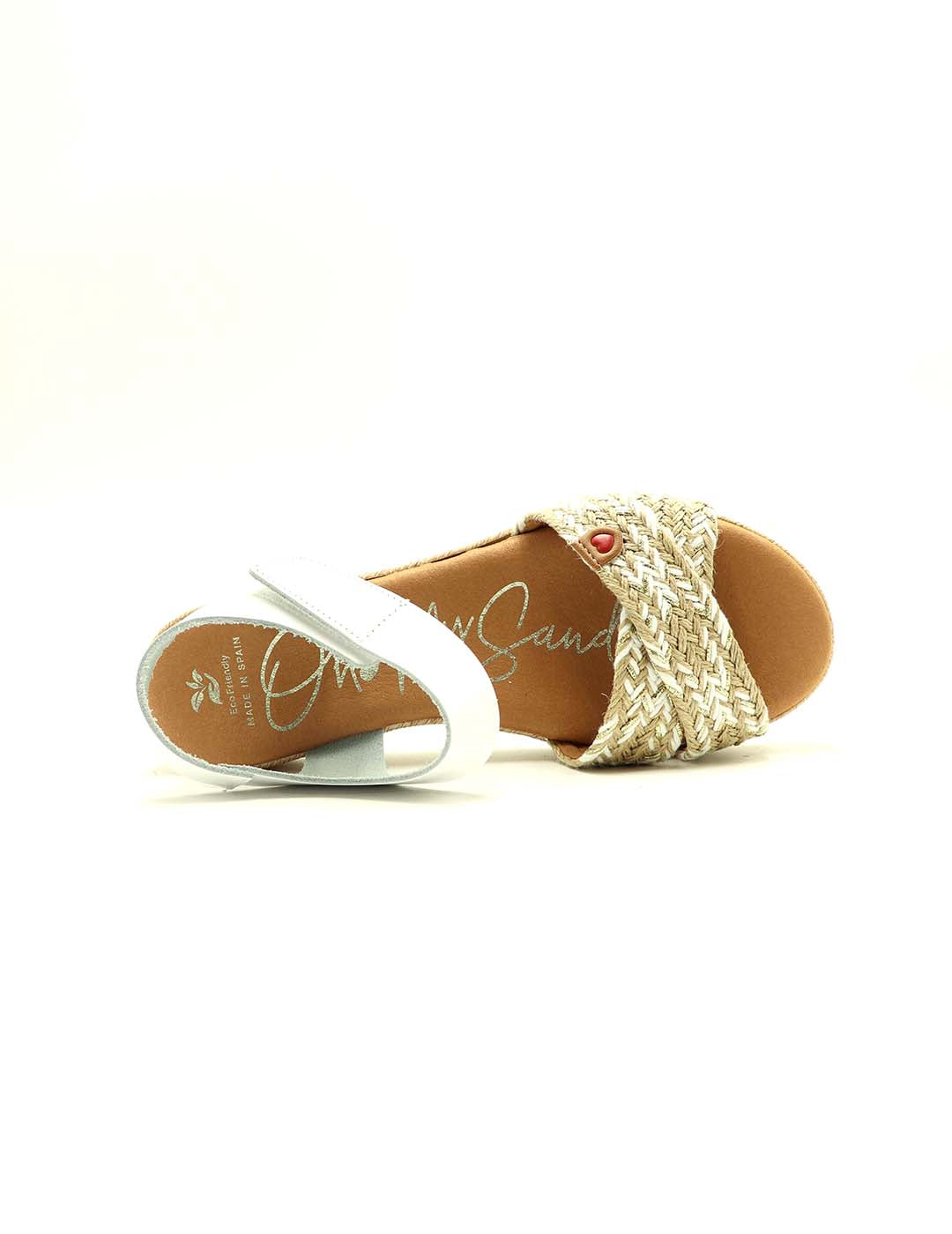 Sandalia OH! MY SANDALS Mujer Blanco Combi