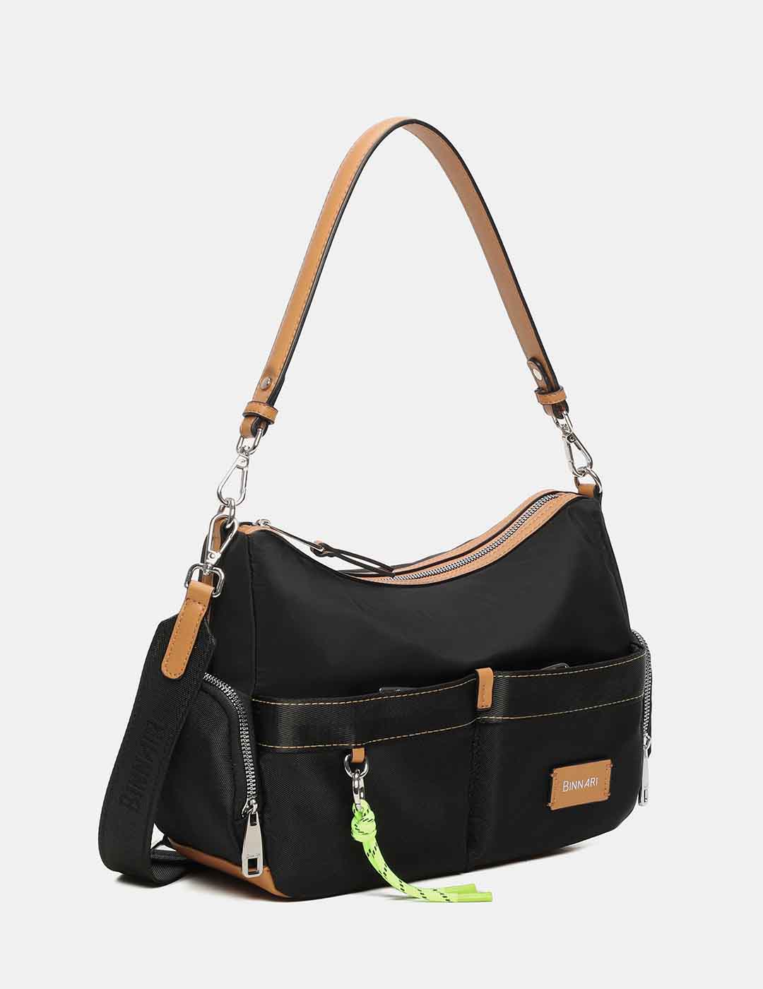 Bolso Bandolera BINNARI Mujer Negro