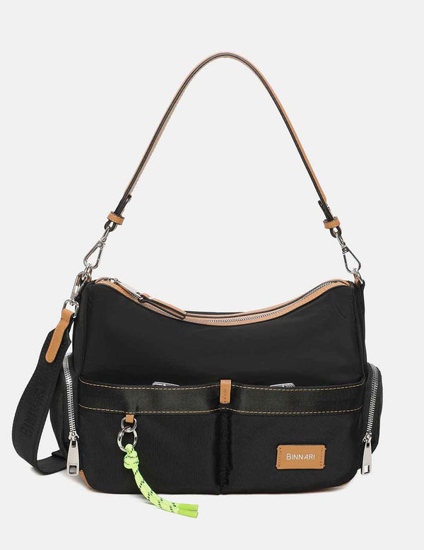 Bolso Bandolera BINNARI Mujer Negro