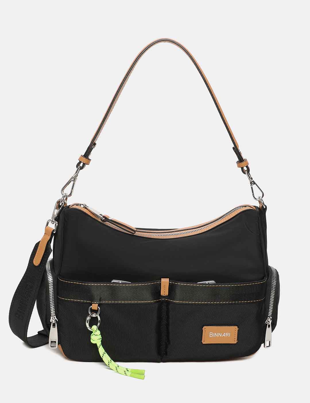 Bolso Bandolera BINNARI Mujer Negro