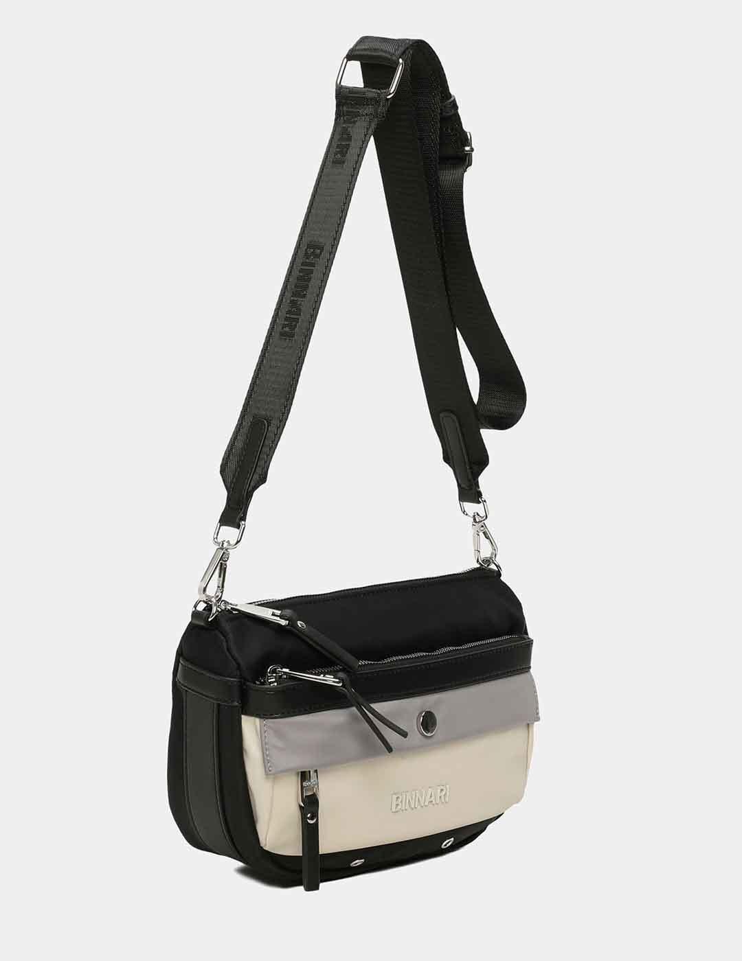 Bolso Bandolera BINNARI Mujer Multi Negro