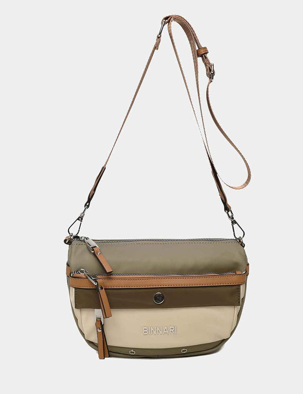Bolso Bandolera BINNARI Mujer Multi Kaky