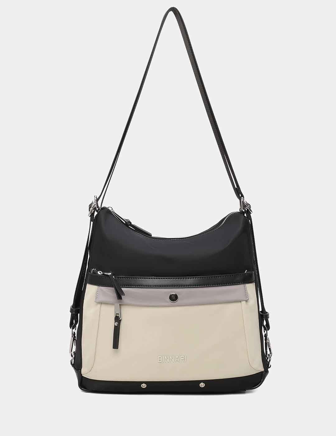 Bolso Bandolera / Mochila BINNARI Mujer Multi Negro