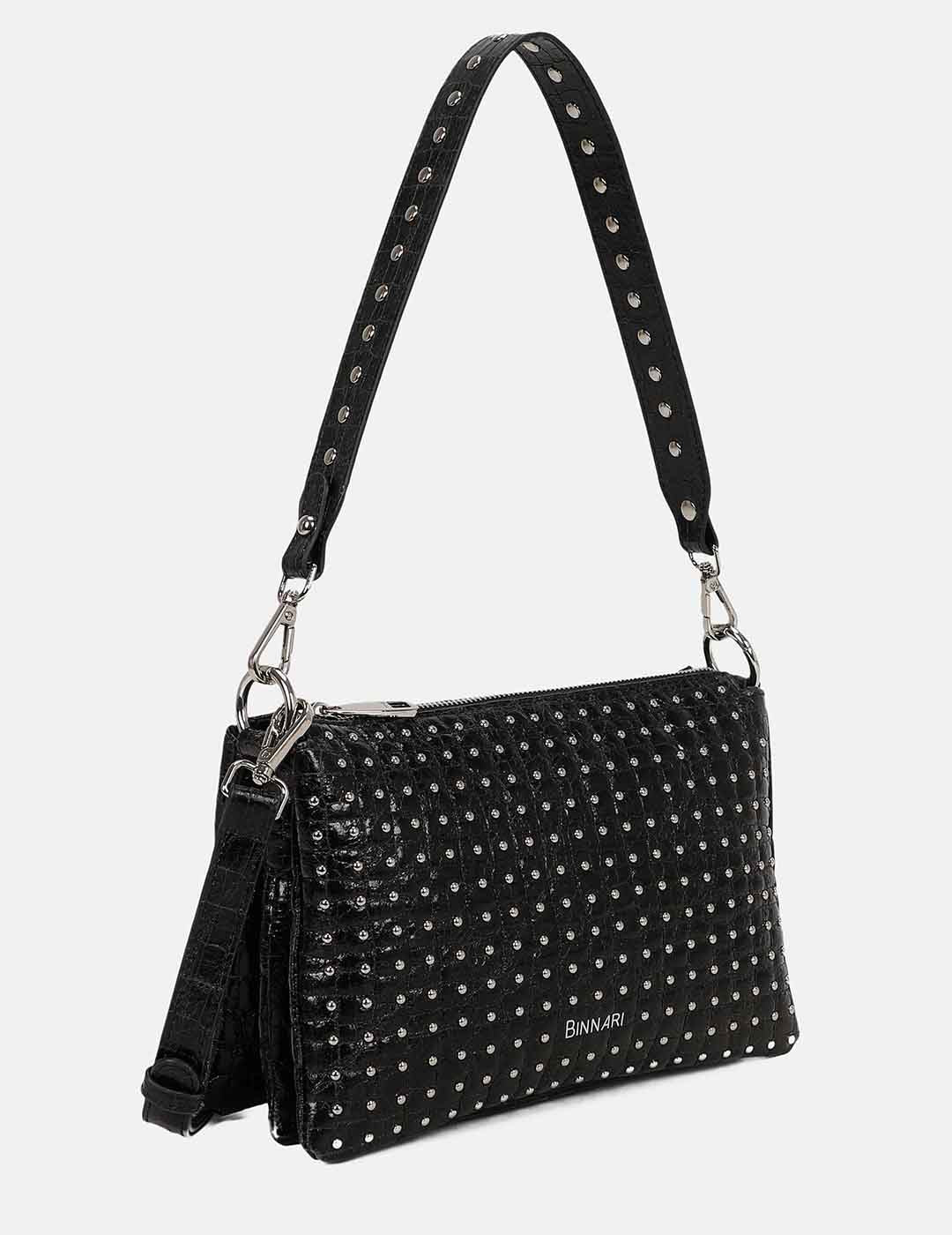 Bolso Bandolera BINNARI Mujer Negro