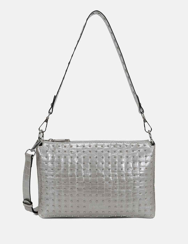 Bolso Bandolera BINNARI Mujer Acero