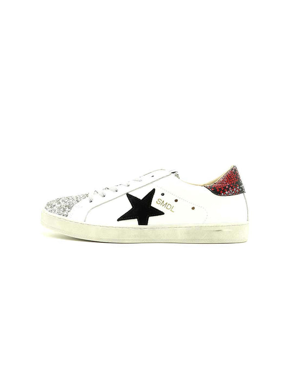 Deportivo Cordones SILVER MOOSE DELUXE Mujer Blanco / Negro / Burdeos