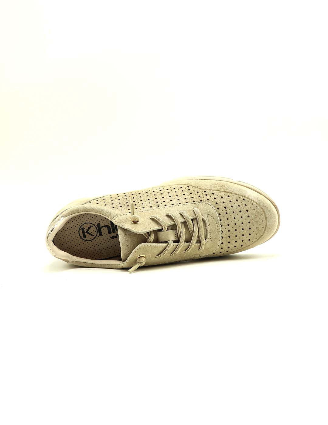 Deportivo Cordones KHLOE Mujer Taupe