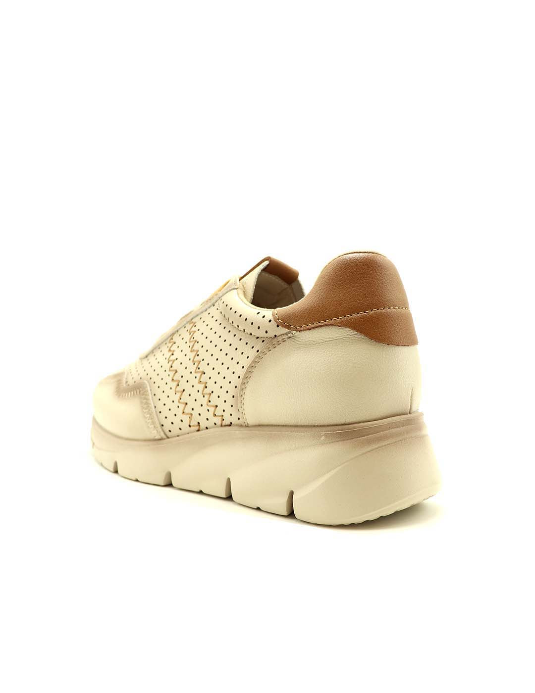 Deportivo Elásticos KHLOE Mujer Crema