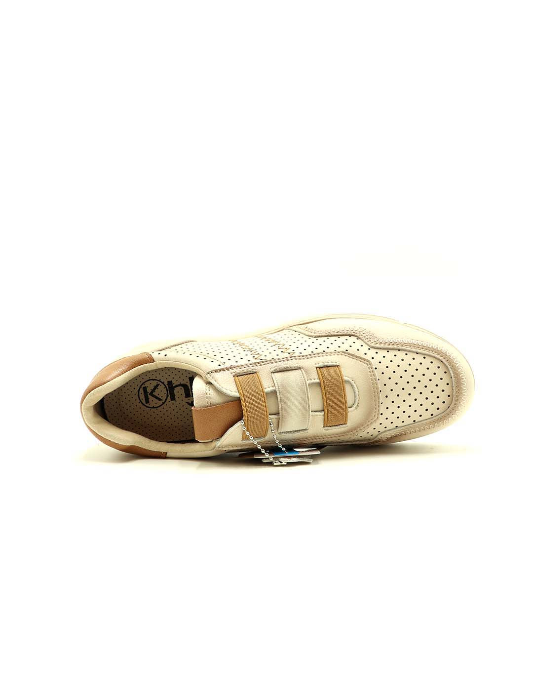 Deportivo Elásticos KHLOE Mujer Crema