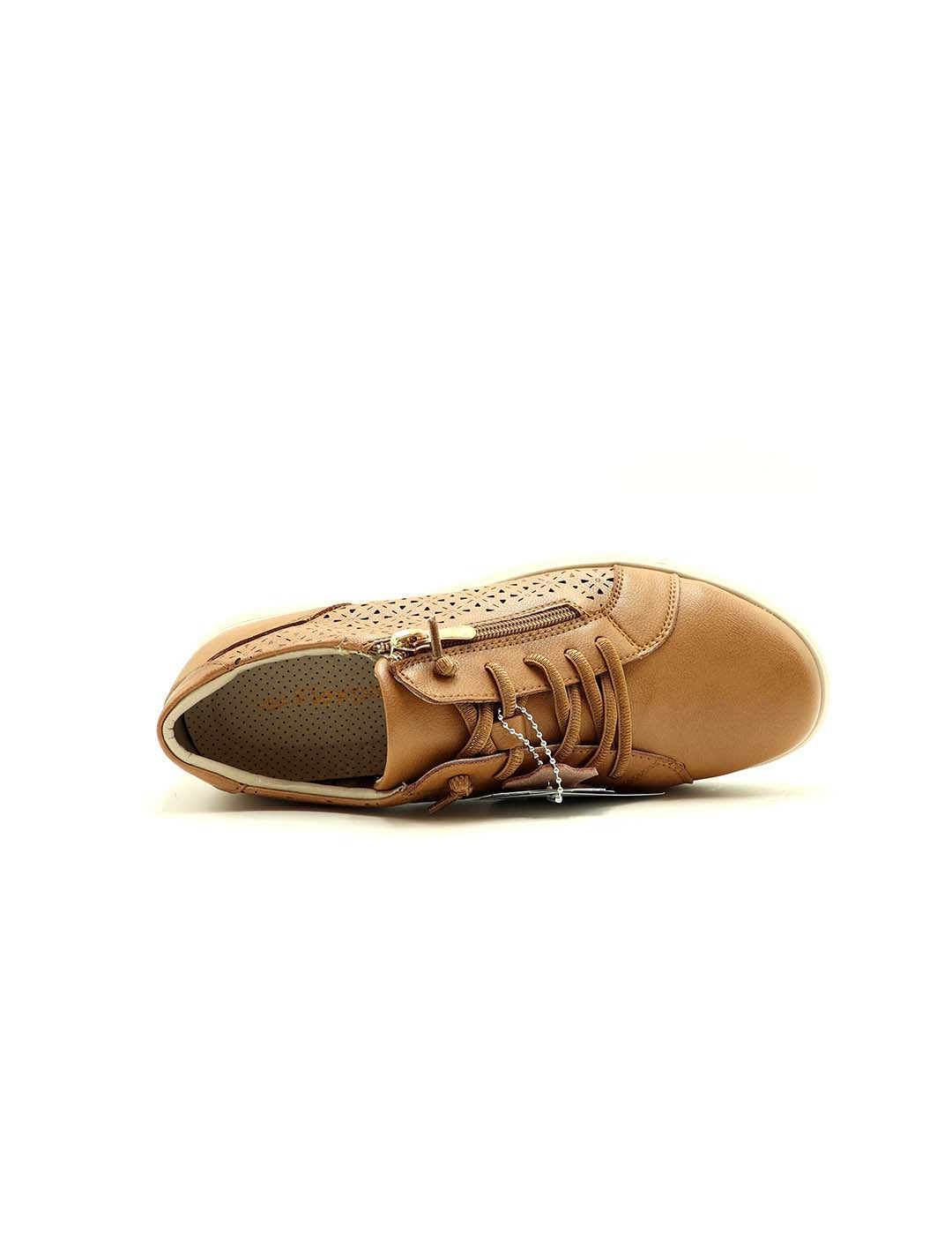 Deportivo Cordones FLEX PIES Mujer Cuero