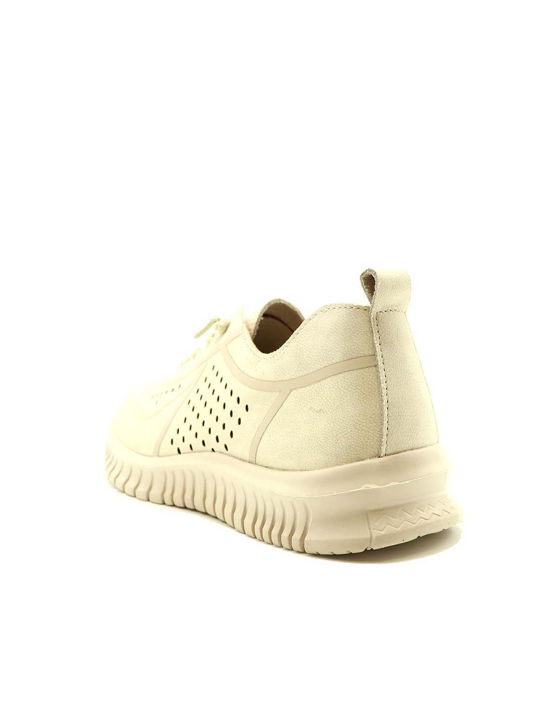 Deportivo Cordones FLEX PIES Mujer Beig