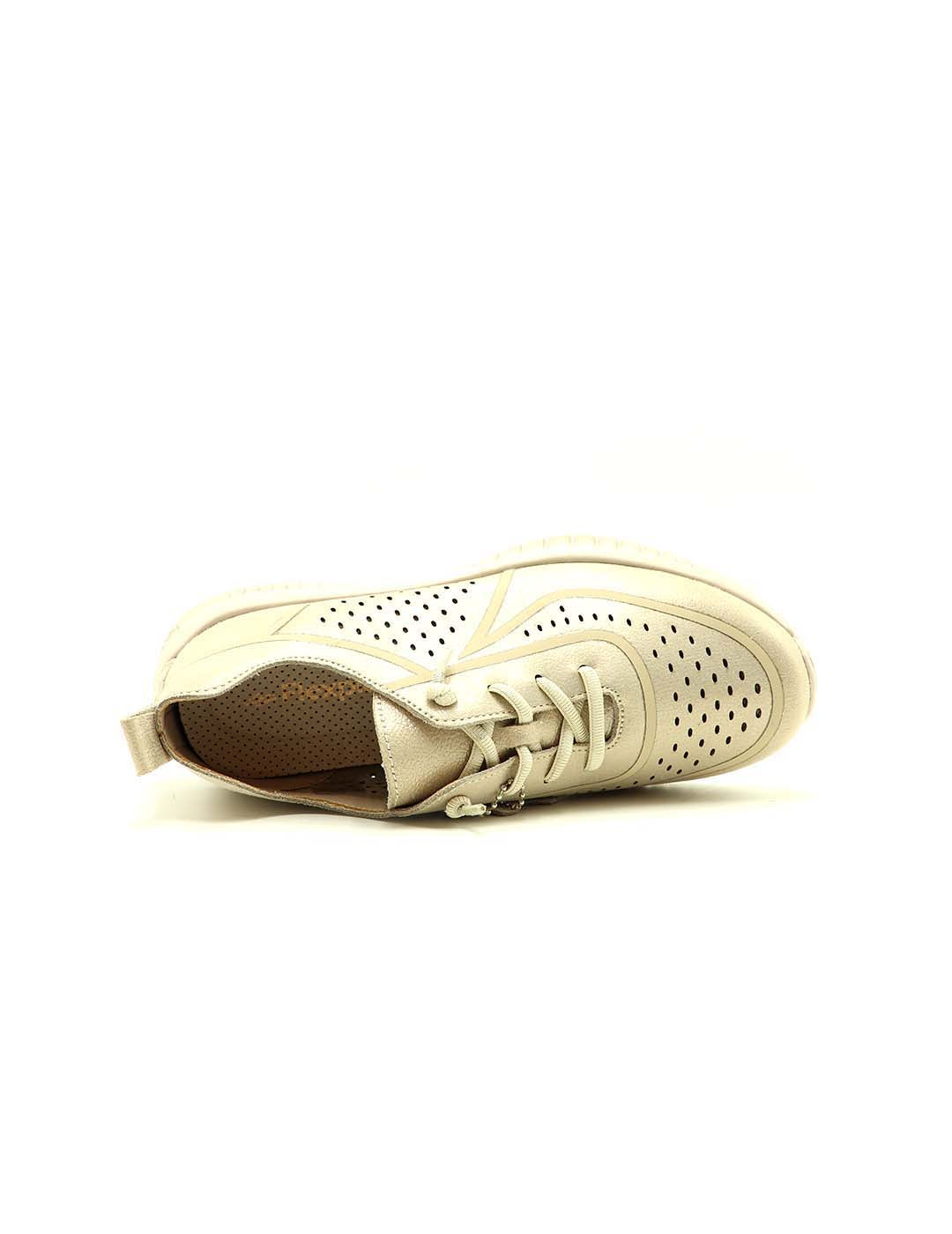Deportivo Cordones FLEX PIES Mujer Oro