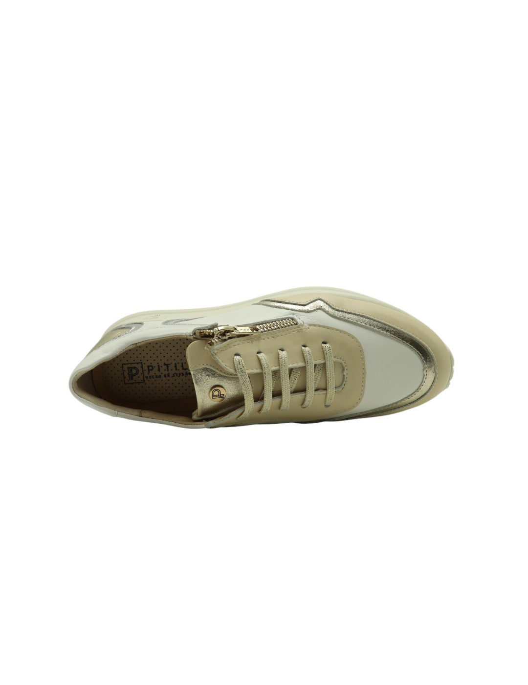 Deportivo Cordones / Cremaller PITILLOS Mujer Crema / Blanco