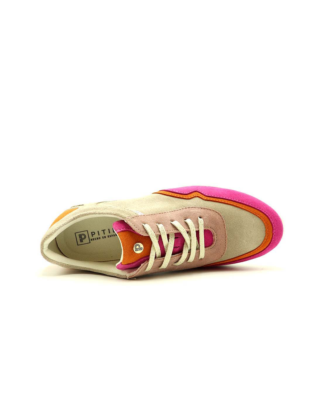Deportivo Cordones PITILLOS Mujer Fuxia / Naranja / Taupe / Oro