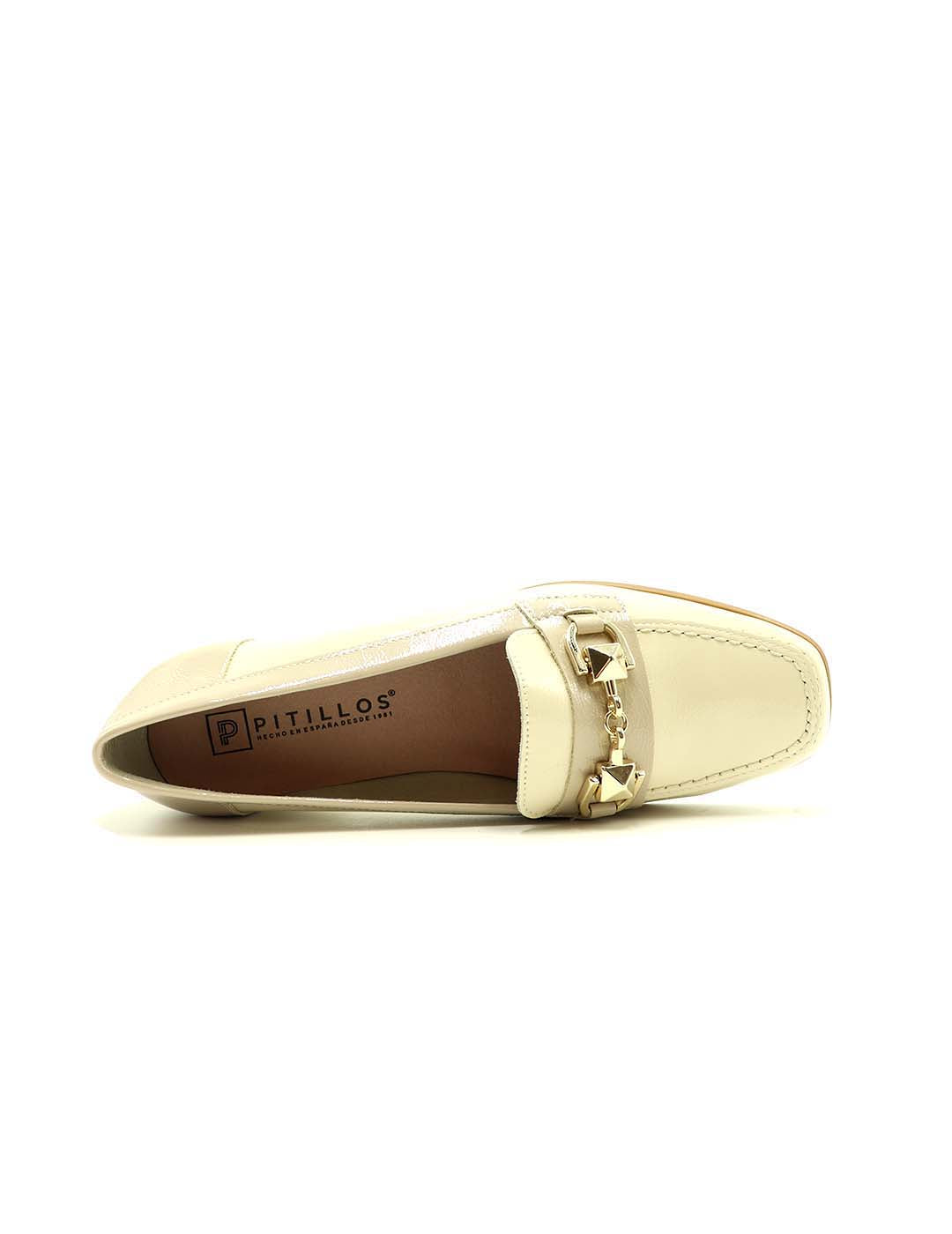 Mocasín Trebilla Oro PITILLOS Mujer Crema / Piedra