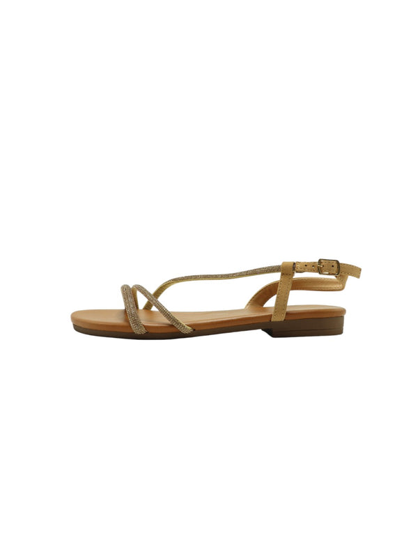 Sandalia Strass STAY Mujer Oro / Camel