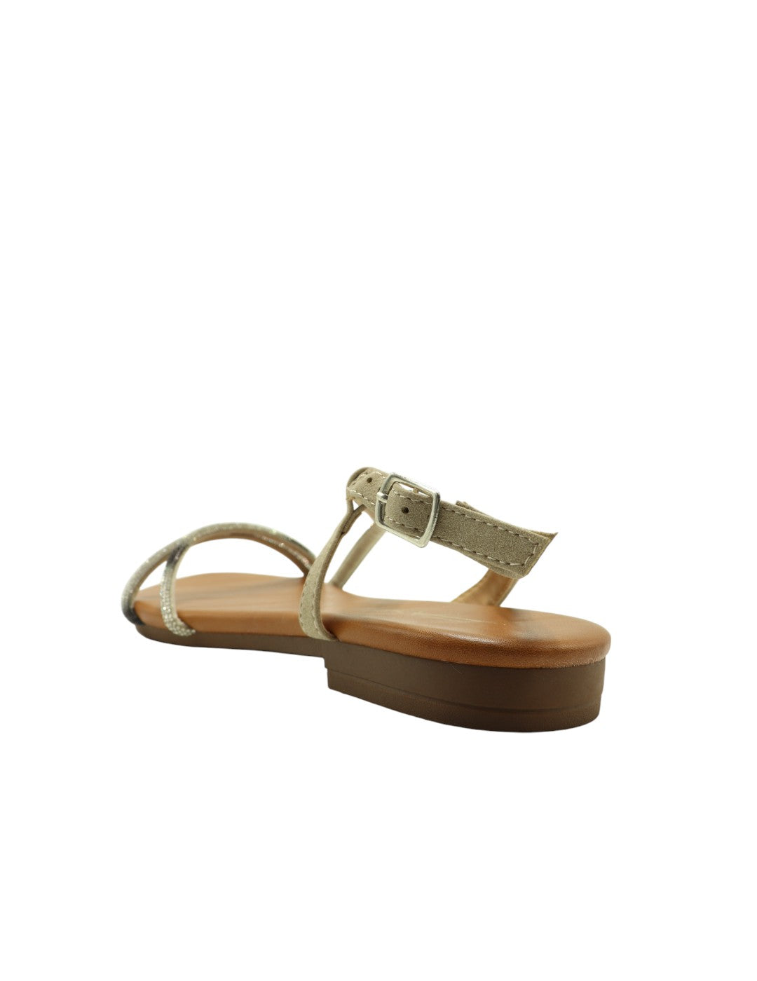 Sandalia Strass STAY Mujer Plata / Beig
