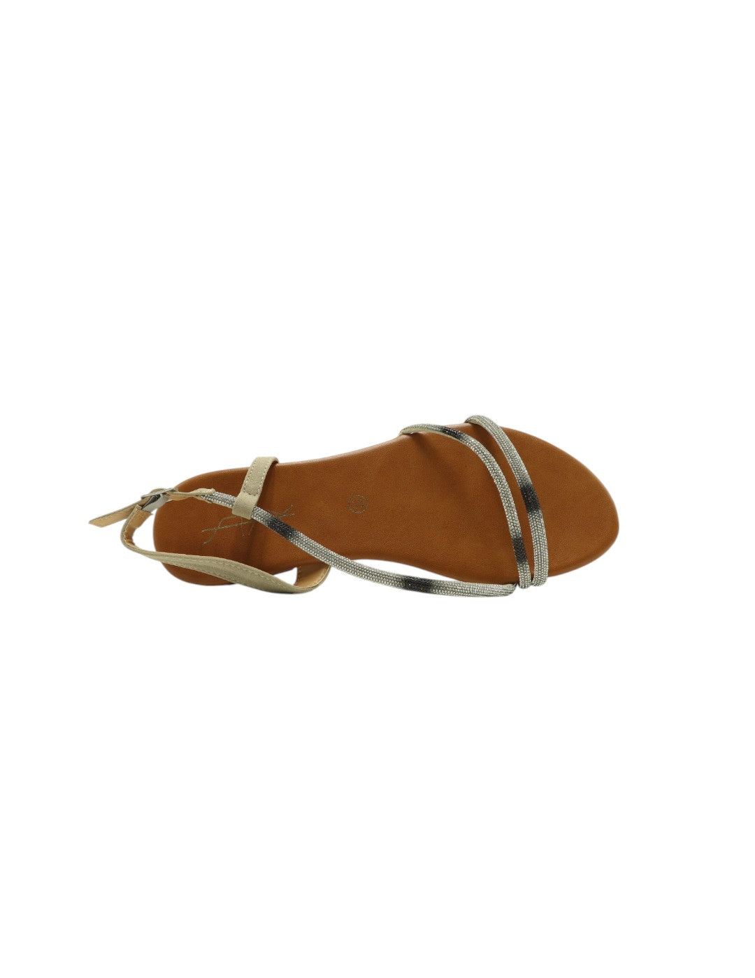 Sandalia Strass STAY Mujer Plata / Beig