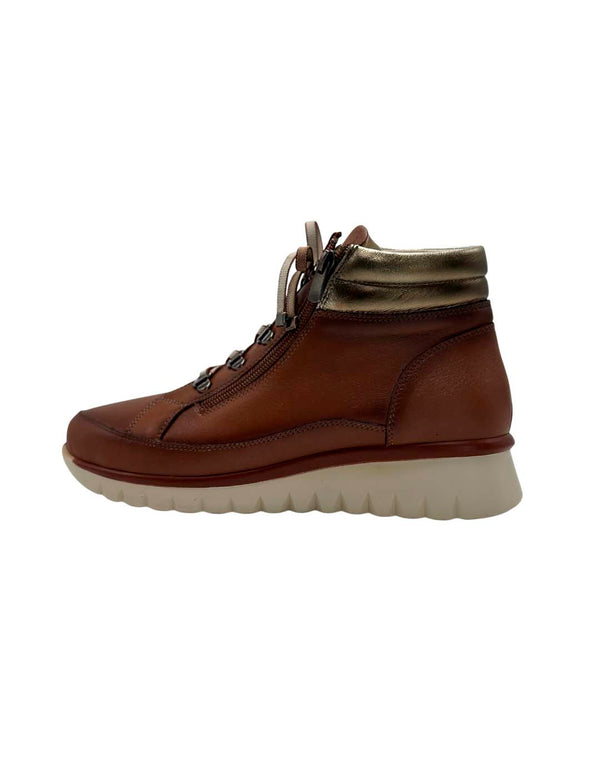 Botín Cordones / Cremallera ERASE Mujer Cuero