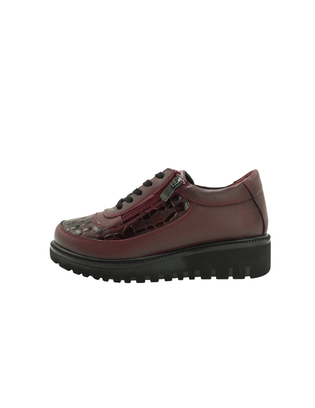 Inglés Cremallera ERASE Mujer Burdeos