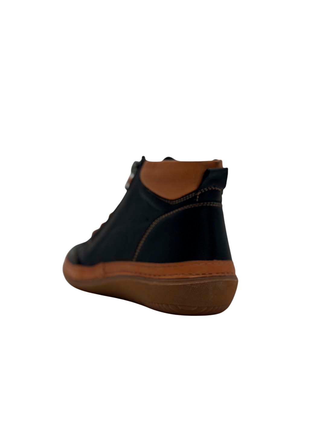 Botín Cordones / Cremallera ERASE Mujer Negro