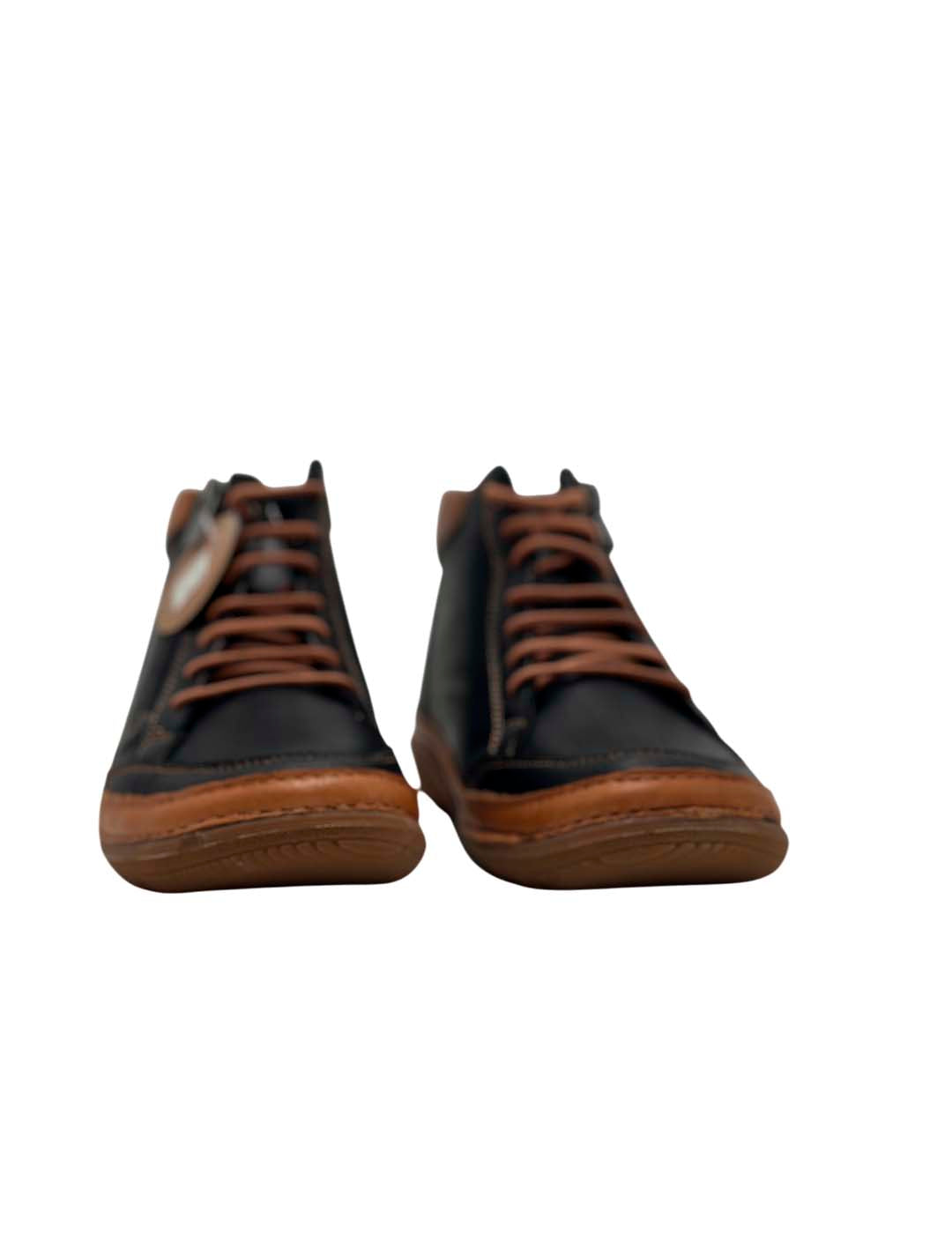 Botín Cordones / Cremallera ERASE Mujer Negro