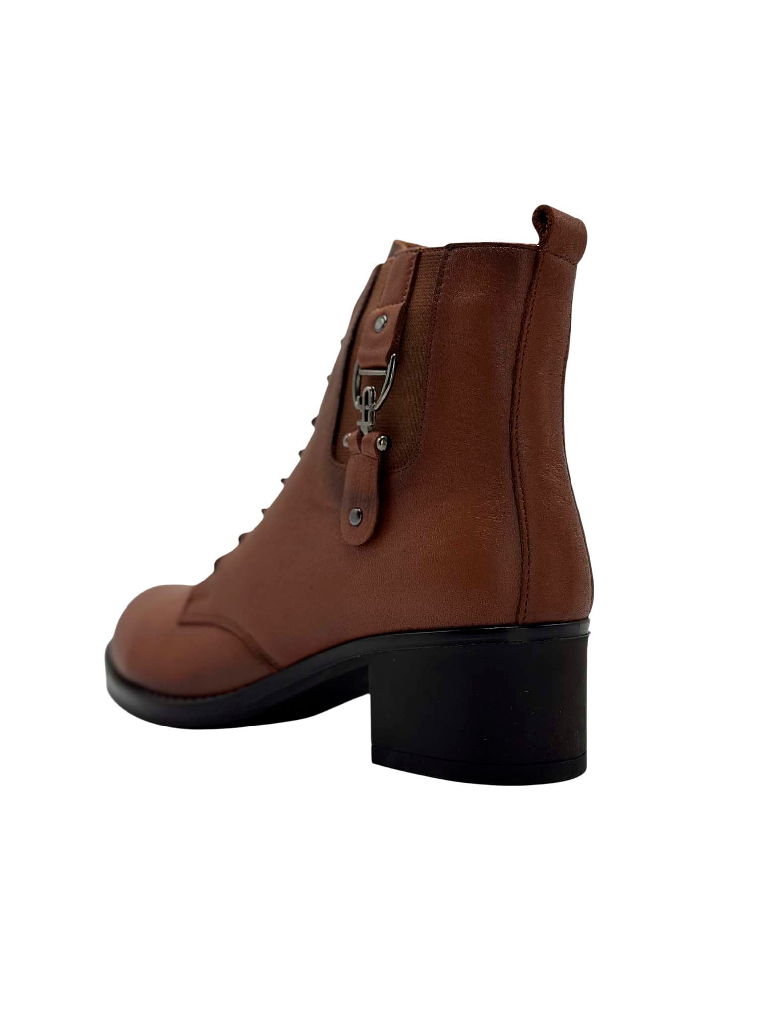 Botín Cordones ERASE Mujer Cuero