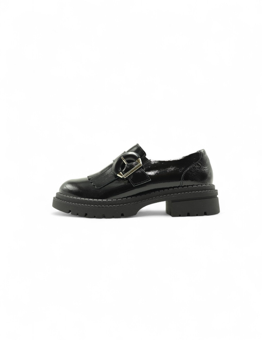 Mocasín Alto Hebilla PITILLOS Mujer Negro