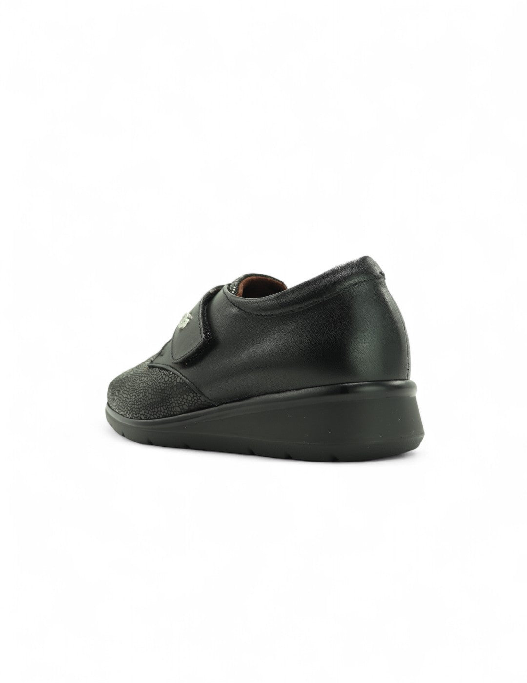 Mocasín Velcro Ancho especial PITILLOS Mujer Negro
