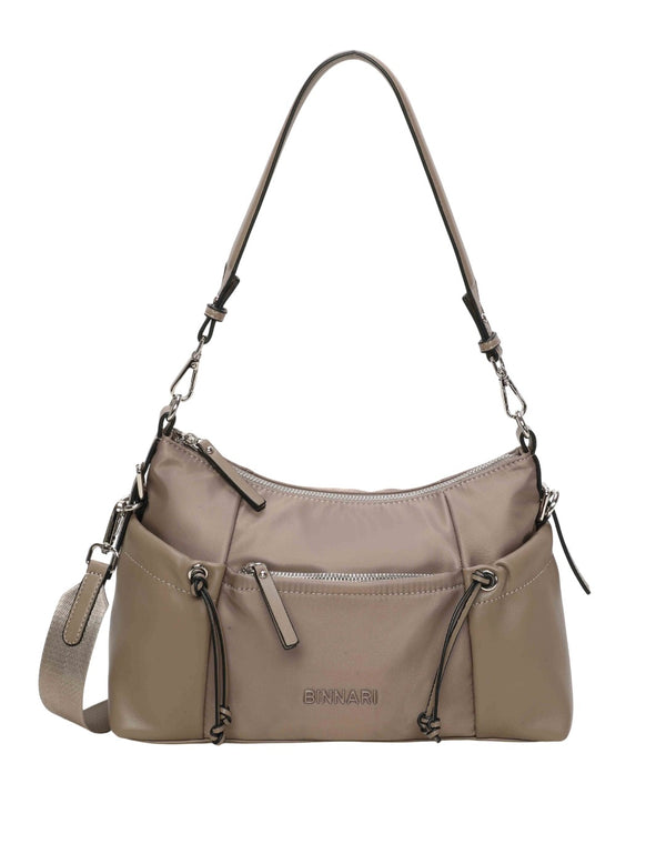 Bolso Bandolera BINNARI Mujer Taupe