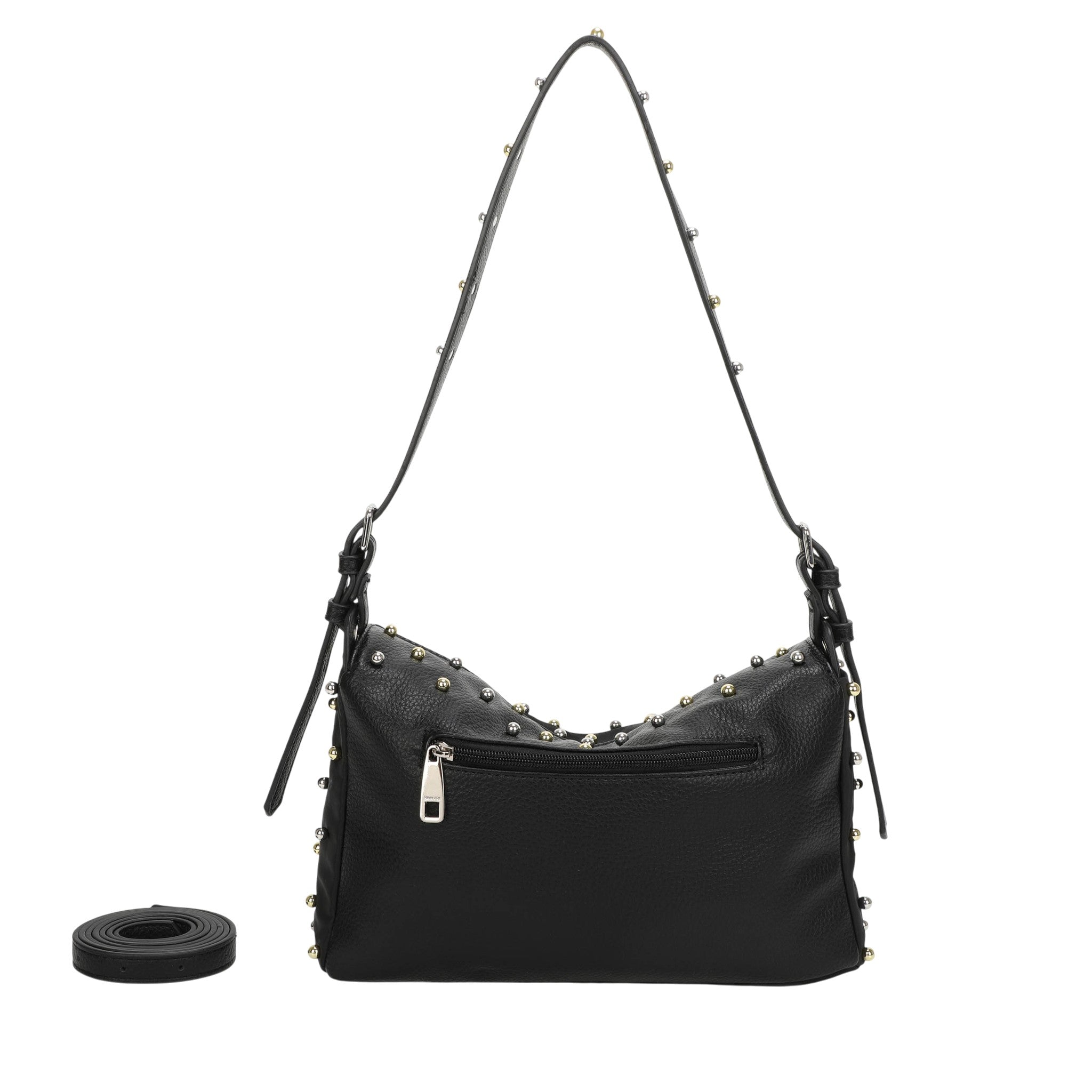 Bolso Bandolera Tachas BINNARI Mujer Negro
