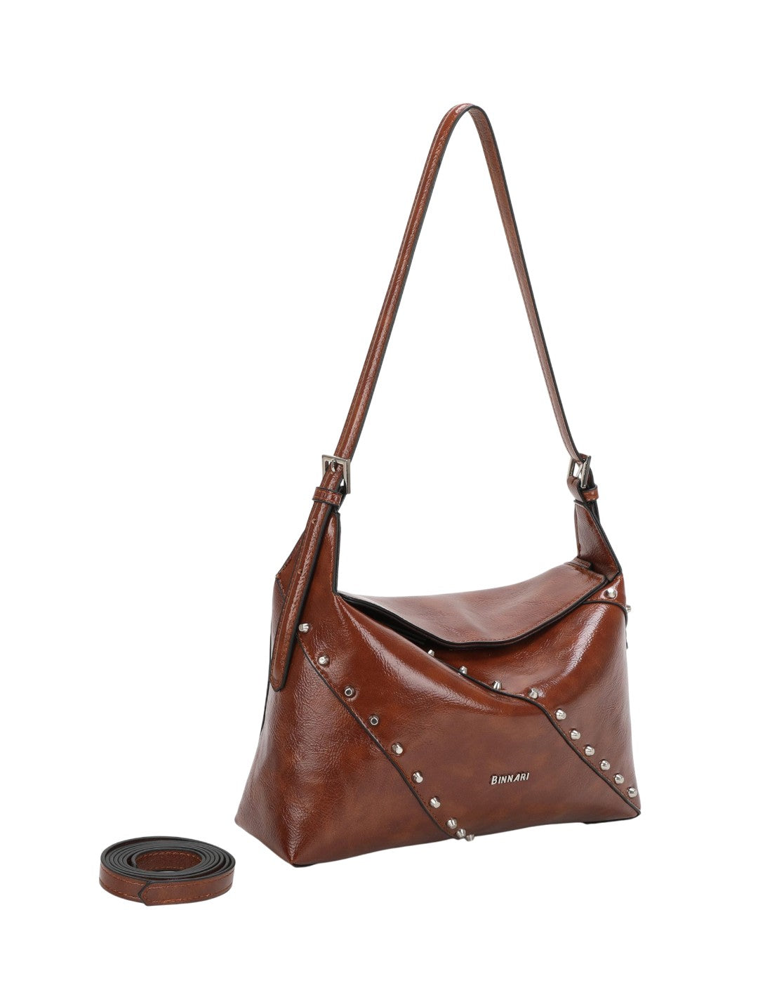 Bolso Bandolera BINNARI Mujer Cuero