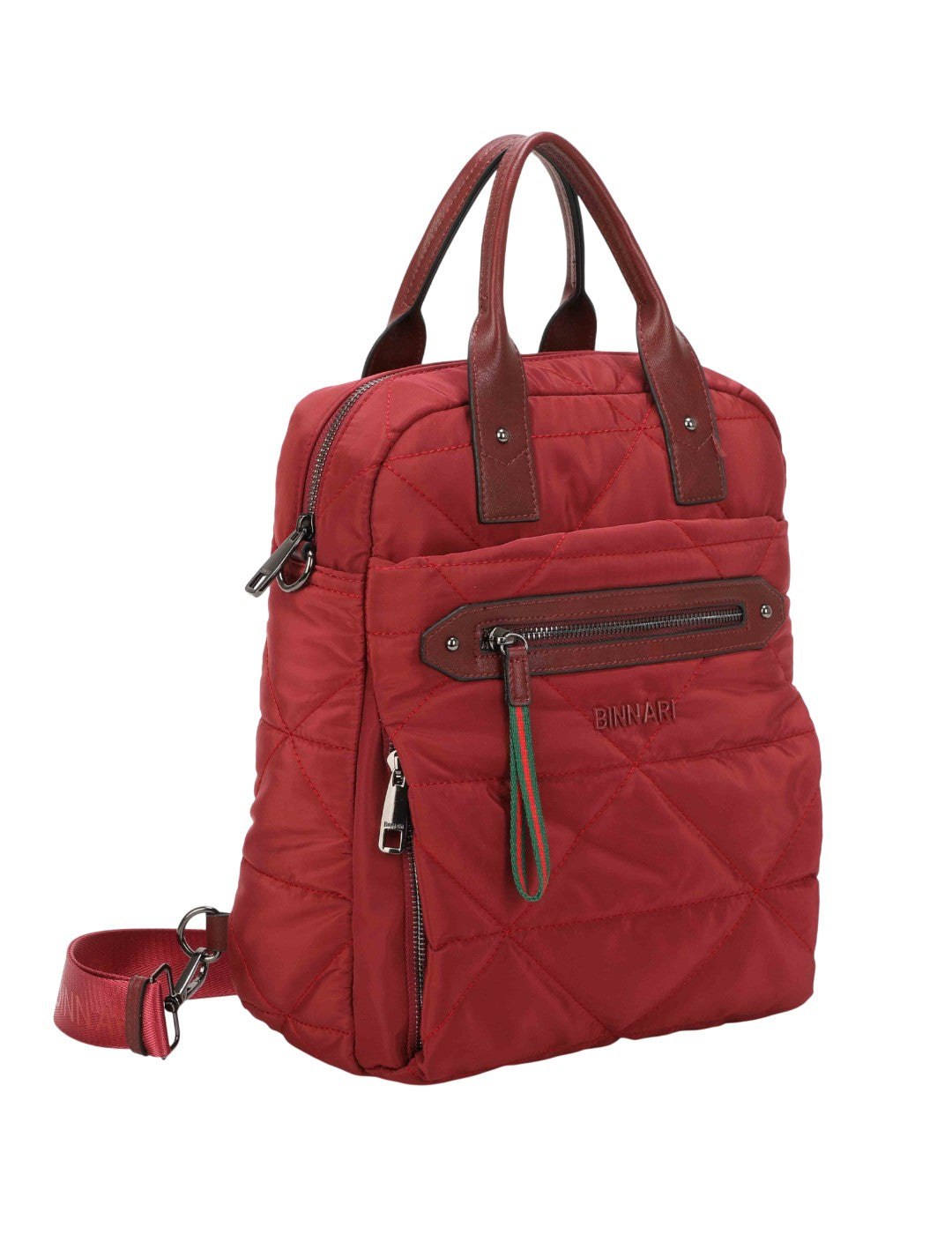 Mochila / Bolso / Bandolera BINNARI Mujer Bordó