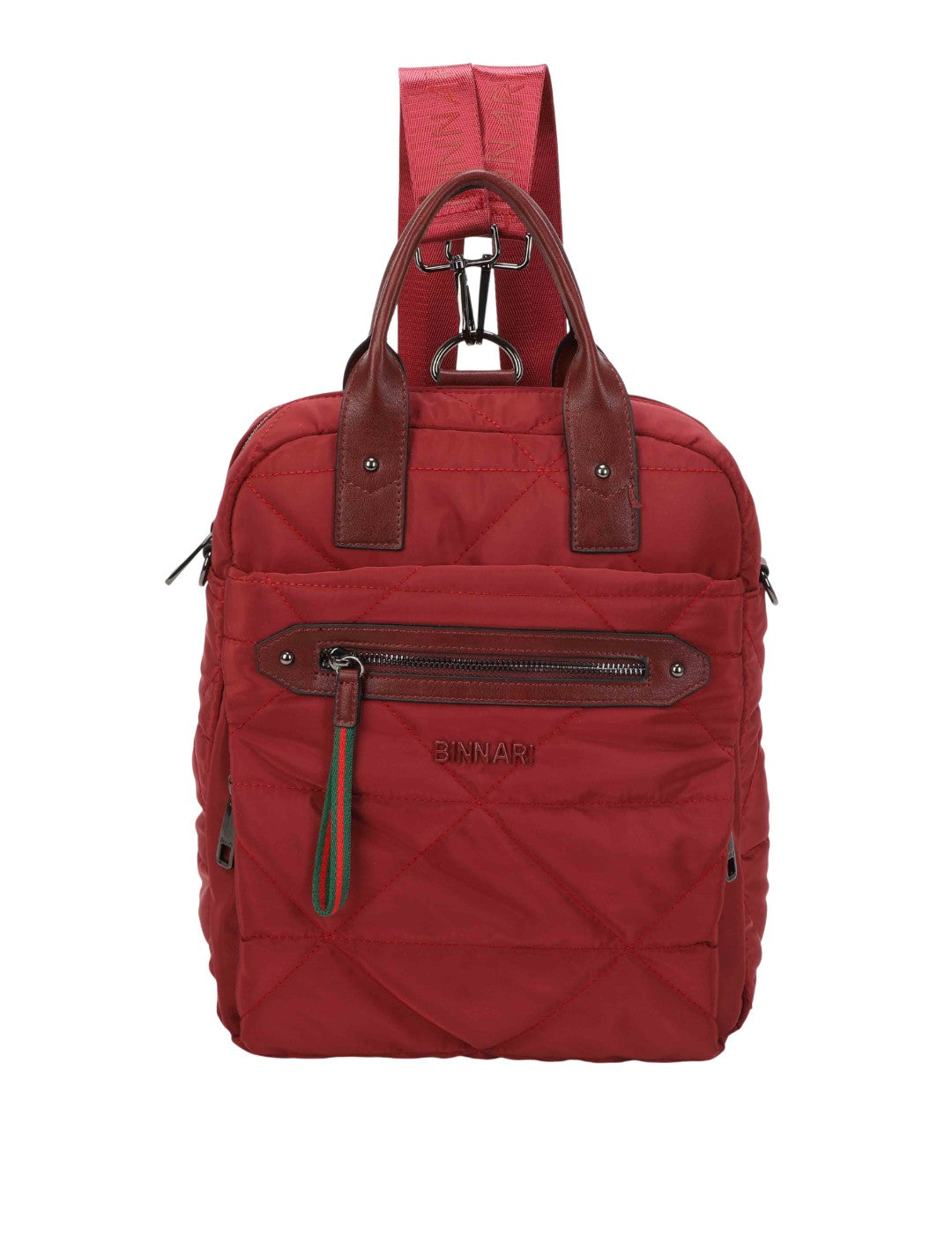 Mochila / Bolso / Bandolera BINNARI Mujer Bordó