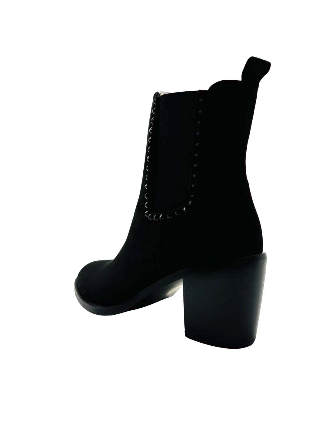 Botín Elásticos Pedrería AZAREY Mujer Negro